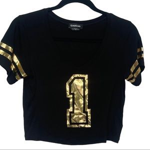 Bebe Woman’s Shirt black crop size s/p